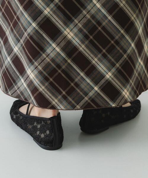 RODE SKO（ロデスコ）の「フラワーシアーフラットシューズ（バレエシューズ・レディース・アイボリー/ブラック・37/38/36）」の5枚目の写真