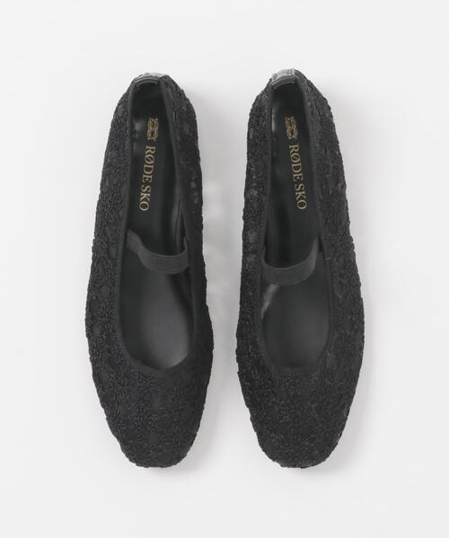 RODE SKO（ロデスコ）の「フラワーシアーフラットシューズ（バレエシューズ・レディース・アイボリー/ブラック・37/38/36）」の15枚目の写真