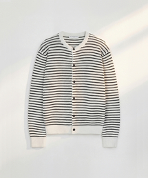 FLAWSROOM（フローズルーム）の「Aftersun Stripe Cardigan IVORY（カーディガン/ボレロ）」