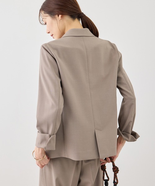 ROPE' PICNIC（ロペピクニック）の「カナパ 金ボタンジャケット/セットアップ対応・UV・抗菌防臭・接触冷感（テーラードジャケット・レディース・ダークブラウン/ネイビー/グリーン系その他/ベージュ/グレー/ベージュ系その他2・M/L）」の8枚目の写真