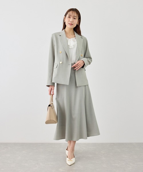 ROPE' PICNIC（ロペピクニック）の「カナパ 金ボタンジャケット/セットアップ対応・UV・抗菌防臭・接触冷感（テーラードジャケット・レディース・ダークブラウン/ネイビー/グリーン系その他/ベージュ/グレー/ベージュ系その他2・M/L）」の9枚目の写真