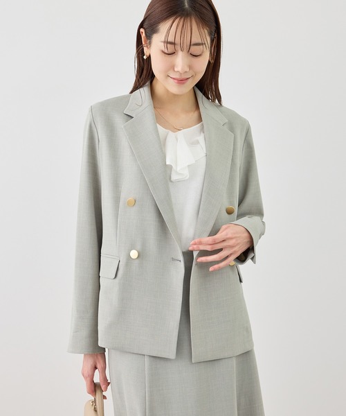 ROPE' PICNIC（ロペピクニック）の「カナパ 金ボタンジャケット/セットアップ対応・UV・抗菌防臭・接触冷感（テーラードジャケット・レディース・ダークブラウン/ネイビー/グリーン系その他/ベージュ/グレー/ベージュ系その他2・M/L）」の11枚目の写真