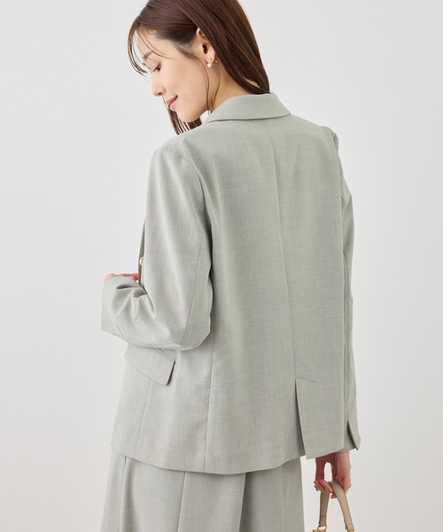 ROPE' PICNIC（ロペピクニック）の「カナパ 金ボタンジャケット/セットアップ対応・UV・抗菌防臭・接触冷感（テーラードジャケット・レディース・ダークブラウン/ネイビー/グリーン系その他/ベージュ/グレー/ベージュ系その他2・M/L）」の12枚目の写真