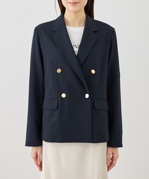 ROPE' PICNIC（ロペピクニック）の「カナパ 金ボタンジャケット/セットアップ対応・UV・抗菌防臭・接触冷感（テーラードジャケット・レディース・ダークブラウン/ネイビー/グリーン系その他/ベージュ/グレー/ベージュ系その他2・M/L）」の19枚目の写真