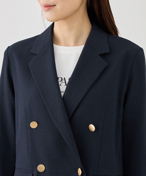 ROPE' PICNIC（ロペピクニック）の「カナパ 金ボタンジャケット/セットアップ対応・UV・抗菌防臭・接触冷感（テーラードジャケット・レディース・ダークブラウン/ネイビー/グリーン系その他/ベージュ/グレー/ベージュ系その他2・M/L）」の22枚目の写真