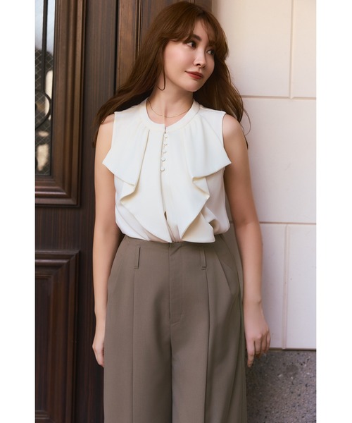 Her lip to(ハーリップトゥー)の「Front-Vent Suspender Pants(スラックス・レディース・モカ/ダークグレー/ブラック・M/S)」の7枚目の写真