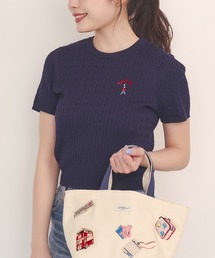 Cath Kidston（キャスキッドソン）の「ショートスリーブライトニットトップス Queenie's London（ニット/セーター）」