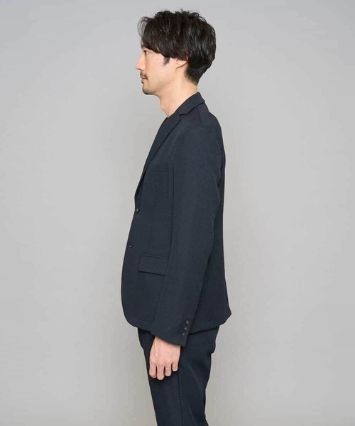 a.v.v(アーヴェヴェ)の「春夏のオフィススタイルにおすすめ【スマート/イージーケア/洗濯機で洗える/毛玉になりにくい/ストレッチ】グレンチェックストレッチスマートジャケット(テーラードジャケット・メンズ・ネイビー・48/50/46)」の9枚目の写真