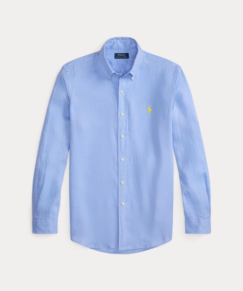 Polo by Ralph Lauren リネンブラウス ライトブルー クラシック フィット リネン シャツ（シャツ/ブラウス）｜POLO RALPH