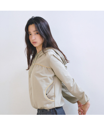 Shirring Pocket Hoodie Zip-Up, Pistachio