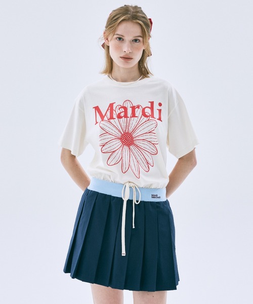 Mardi Mercredi（マルディメクルディ）の「COTTON PLEATED MINI SKIRT / コットン プリーツ ミニ スカート（スカート・レディース・ブルー/ネイビー・FREE）」の7枚目の写真