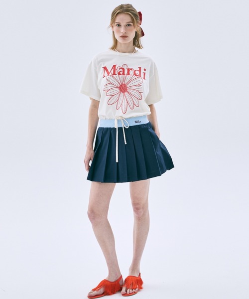 Mardi Mercredi（マルディメクルディ）の「COTTON PLEATED MINI SKIRT / コットン プリーツ ミニ スカート（スカート・レディース・ブルー/ネイビー・FREE）」の8枚目の写真