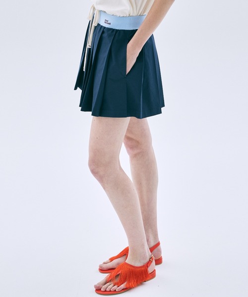 Mardi Mercredi（マルディメクルディ）の「COTTON PLEATED MINI SKIRT / コットン プリーツ ミニ スカート（スカート・レディース・ブルー/ネイビー・FREE）」の9枚目の写真