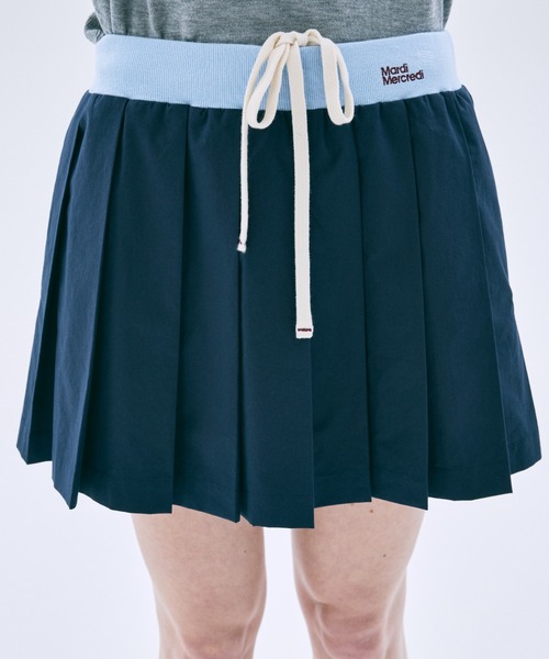 Mardi Mercredi（マルディメクルディ）の「COTTON PLEATED MINI SKIRT / コットン プリーツ ミニ スカート（スカート・レディース・ブルー/ネイビー・FREE）」の13枚目の写真