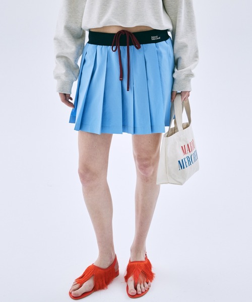 Mardi Mercredi（マルディメクルディ）の「COTTON PLEATED MINI SKIRT / コットン プリーツ ミニ スカート（スカート・レディース・ブルー/ネイビー・FREE）」の18枚目の写真
