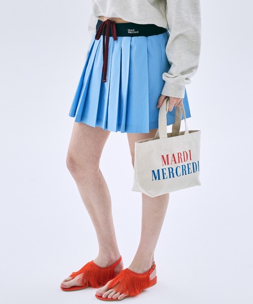 Mardi Mercredi（マルディメクルディ）の「COTTON PLEATED MINI SKIRT / コットン プリーツ ミニ スカート（スカート・レディース・ブルー/ネイビー・FREE）」の19枚目の写真