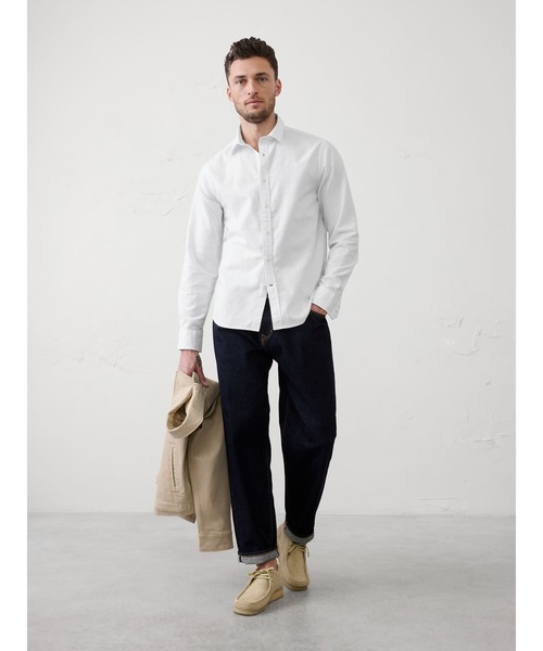 BANANA REPUBLIC FACTORY STORE(バナナリパブリック ファクトリーストア)の「BANANA REPUBLIC FACTORY STORE スリムフィット リネンブレンド シャツ(シャツ/ブラウス・メンズ・ネイビー/ブルー系その他/グリーン系その他/オレンジ/ブルー/ホワイト/マルチ/グレー/ブルー系その他2/グリーン/イエロー/ワインレッド/ベージュ・XL/L/M/S)」の20枚目の写真