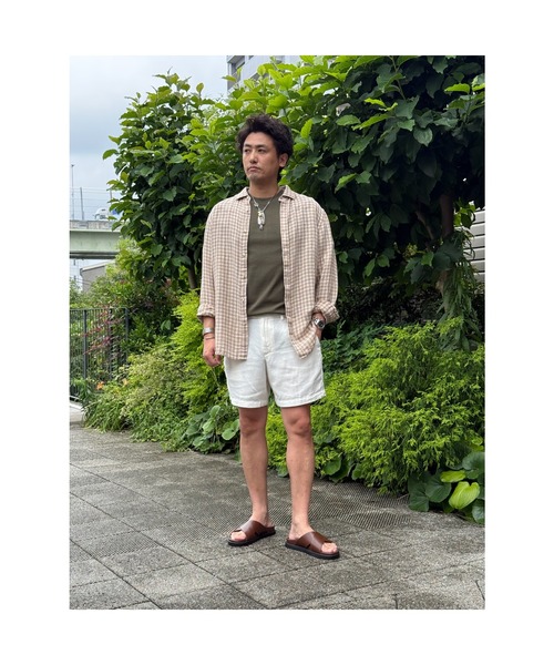 BANANA REPUBLIC FACTORY STORE(バナナリパブリック ファクトリーストア)の「BANANA REPUBLIC FACTORY STORE スリムフィット リネンブレンド シャツ(シャツ/ブラウス・メンズ・ネイビー/ブルー系その他/グリーン系その他/オレンジ/ブルー/ホワイト/マルチ/グレー/ブルー系その他2/グリーン/イエロー/ワインレッド/ベージュ・XL/L/M/S)」の17枚目の写真