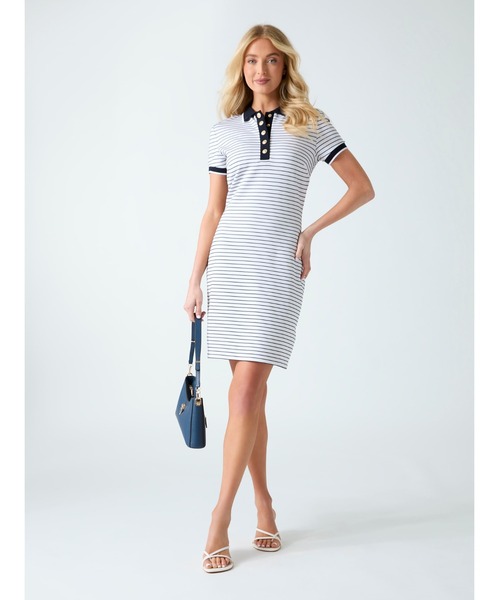 Guess（ゲス）の「ALPHONSINE Striped Dress ワンピース ドレス（ワンピース・レディース・ホワイト×ネイビー/ネイビー・SMALL/X-SMALL/MEDIUM/LARGE）」の10枚目の写真