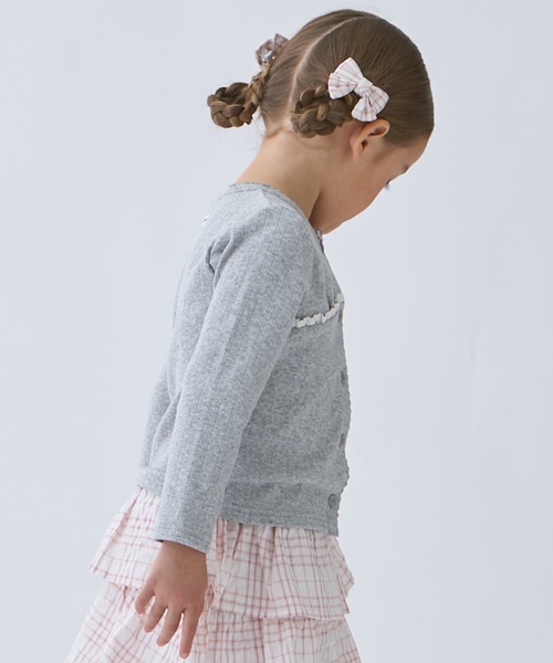 petit main（プティマイン）の「【リンク】UV針ぬきカットカーディガン（カーディガン/ボレロ・キッズ・カラフル/トップグレー/オフホワイト/レッド・110cm/100cm/130cm/120cm/80ｃｍ/90cm）」の13枚目の写真