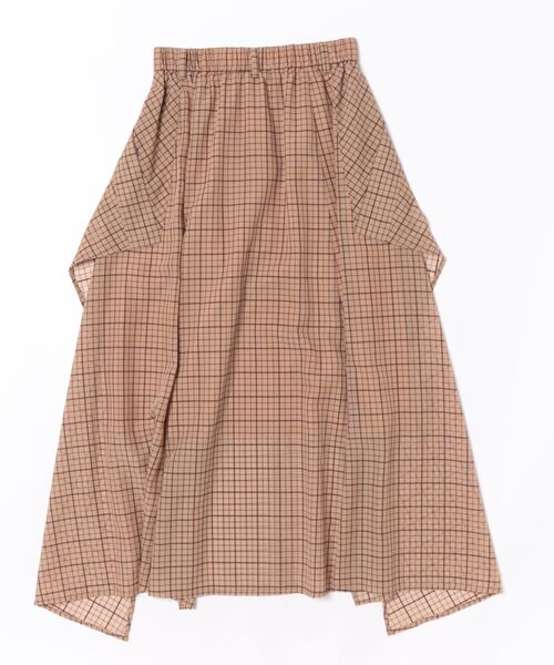 DRESSLAVE（ドレスレイブ）の「sheer check irregular hem skirt(シアーチェックイレギュラーヘムスカート)（スカート・レディース・キャメル/ブラウン・38）」の18枚目の写真