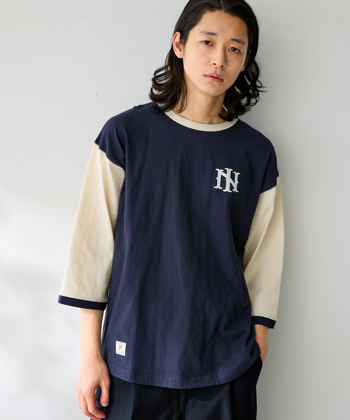 B.C STOCK(ベーセーストック)の「BASEBALL ロングスリーブTシャツ(Tシャツ/カットソー・メンズ・レッド/ネイビー/ブルー系その他/チャコールグレー・FREE)」の10枚目の写真