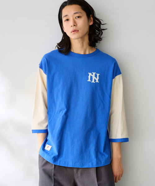 B.C STOCK(ベーセーストック)の「BASEBALL ロングスリーブTシャツ(Tシャツ/カットソー・メンズ・レッド/ネイビー/ブルー系その他/チャコールグレー・FREE)」の14枚目の写真