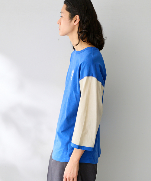 B.C STOCK(ベーセーストック)の「BASEBALL ロングスリーブTシャツ(Tシャツ/カットソー・メンズ・レッド/ネイビー/ブルー系その他/チャコールグレー・FREE)」の15枚目の写真