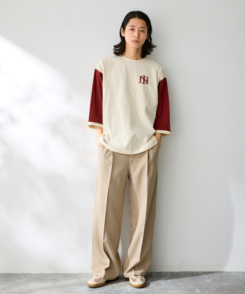 B.C STOCK(ベーセーストック)の「BASEBALL ロングスリーブTシャツ(Tシャツ/カットソー・メンズ・レッド/ネイビー/ブルー系その他/チャコールグレー・FREE)」の17枚目の写真