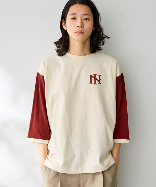 B.C STOCK(ベーセーストック)の「BASEBALL ロングスリーブTシャツ(Tシャツ/カットソー・メンズ・レッド/ネイビー/ブルー系その他/チャコールグレー・FREE)」の18枚目の写真