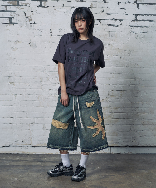 PEID（ペイド）の「PDフェイドタイム 半袖Tシャツ チャコール（Tシャツ/カットソー・レディース・チャコール・2/3/4/5/6/1）」の4枚目の写真