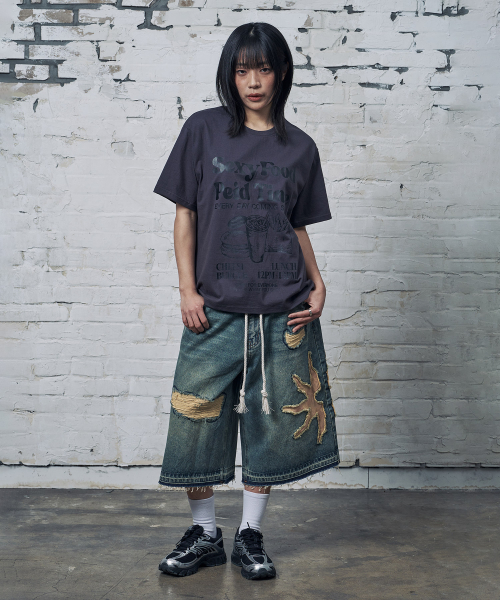 PEID（ペイド）の「PDフェイドタイム 半袖Tシャツ チャコール（Tシャツ/カットソー・レディース・チャコール・2/3/4/5/6/1）」の5枚目の写真
