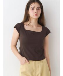 CALNAMUR | カップ付きフレンチスリーブトップス(Tシャツ/カットソー)