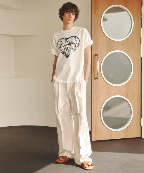 KNITTED（ニッティド）の「ヴィンテージハートTシャツ WHITE-BLUE（Tシャツ/カットソー・レディース・その他・MEDIUM/X-LARGE/LARGE）」の8枚目の写真