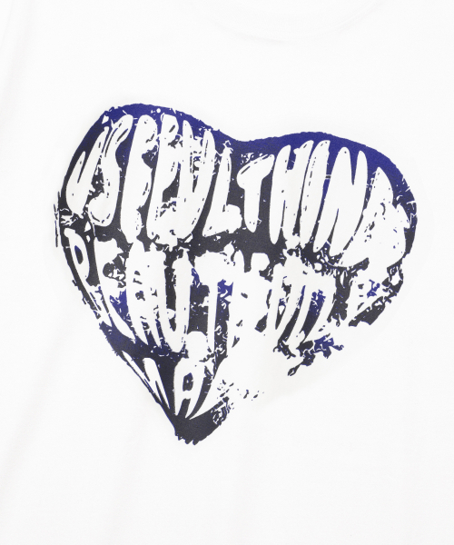 KNITTED（ニッティド）の「ヴィンテージハートTシャツ WHITE-BLUE（Tシャツ/カットソー・レディース・その他・MEDIUM/X-LARGE/LARGE）」の13枚目の写真