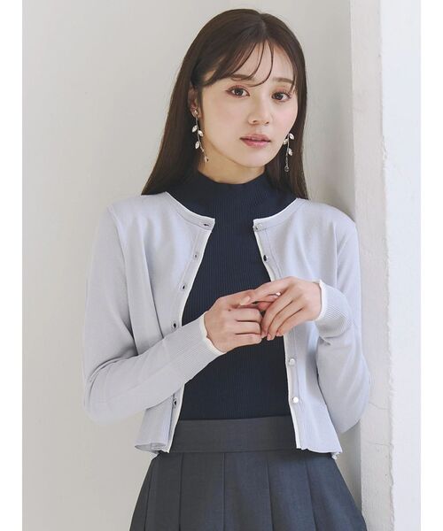 MERCURYDUO(マーキュリーデュオ)の「【UVカット加工】クルーネックカーディガン(カーディガン/ボレロ・レディース・ブラック/ライトグレー/オフホワイト・FREE)」の5枚目の写真