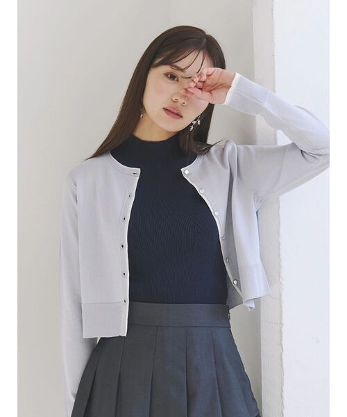 MERCURYDUO(マーキュリーデュオ)の「【UVカット加工】クルーネックカーディガン(カーディガン/ボレロ・レディース・ブラック/ライトグレー/オフホワイト・FREE)」の6枚目の写真
