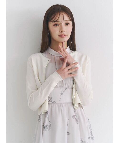 MERCURYDUO(マーキュリーデュオ)の「【UVカット加工】クルーネックカーディガン(カーディガン/ボレロ・レディース・ブラック/ライトグレー/オフホワイト・FREE)」の13枚目の写真