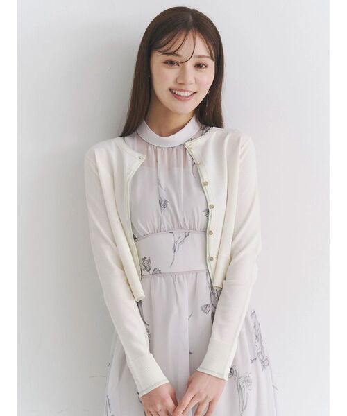 MERCURYDUO(マーキュリーデュオ)の「【UVカット加工】クルーネックカーディガン(カーディガン/ボレロ・レディース・ブラック/ライトグレー/オフホワイト・FREE)」の15枚目の写真