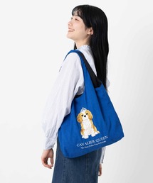 Jubilee 英国ロイヤル犬猫 刺繍 コーデュロイトートバッグ 限定デザイン