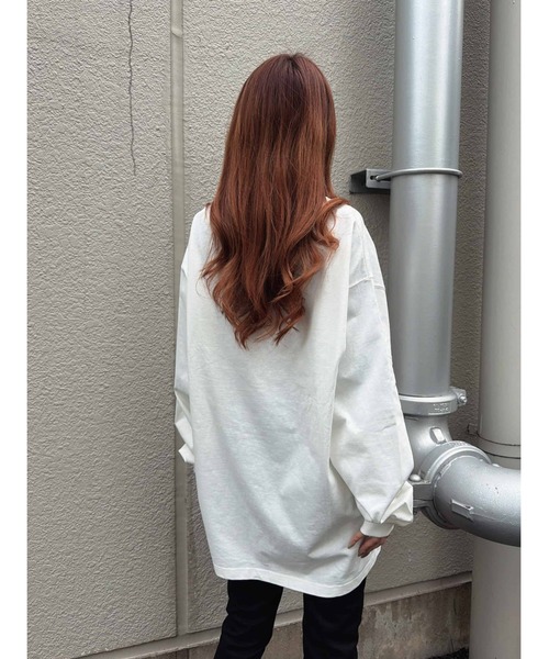 EGOIST（エゴイスト）の「フロント刺繍ユニセックスロンT（Tシャツ/カットソー・レディース・ホワイト/ブラック・FREE）」の13枚目の写真