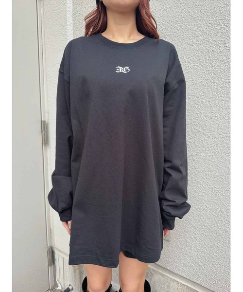 EGOIST（エゴイスト）の「フロント刺繍ユニセックスロンT（Tシャツ/カットソー・レディース・ホワイト/ブラック・FREE）」の8枚目の写真