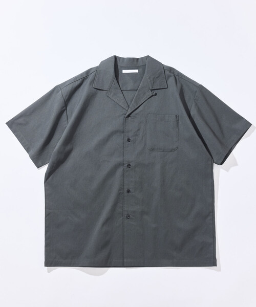 Firsthand（ファーストハンド）の「Firsthand/ファーストハンド ビッグシルエット ドライフロー ショートスリーブシャツ / セットアップ対応（シャツ/ブラウス・メンズ・ブラック/チャコールグレー・MEDIUM/LARGE）」の5枚目の写真