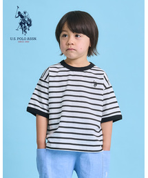 U.S. POLO ASSN.（ユーエスポロアッスン）の「【U.S. POLO ASSN.】ワイドシルエットリンガーTシャツ（Tシャツ/カットソー）」