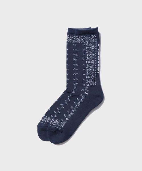 F.C.Real Bristol(エフシーレアルブリストル)の「【F.C.Real Bristol/エフシーレアルブリストル】BANDANA SOCKS(ソックス/靴下・メンズ・ブラック/ネイビー・M/L)」の2枚目の写真