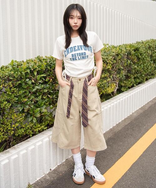 WEGO(ウィゴー)の「WEGO/【26年春夏新作】クラフトデザインサイドドロストT(Tシャツ/カットソー・レディース・その他3/その他1/その他2/その他4/その他5・FREE)」の6枚目の写真