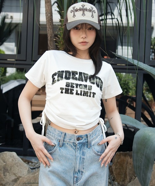 WEGO(ウィゴー)の「WEGO/【26年春夏新作】クラフトデザインサイドドロストT(Tシャツ/カットソー・レディース・その他3/その他1/その他2/その他4/その他5・FREE)」の5枚目の写真