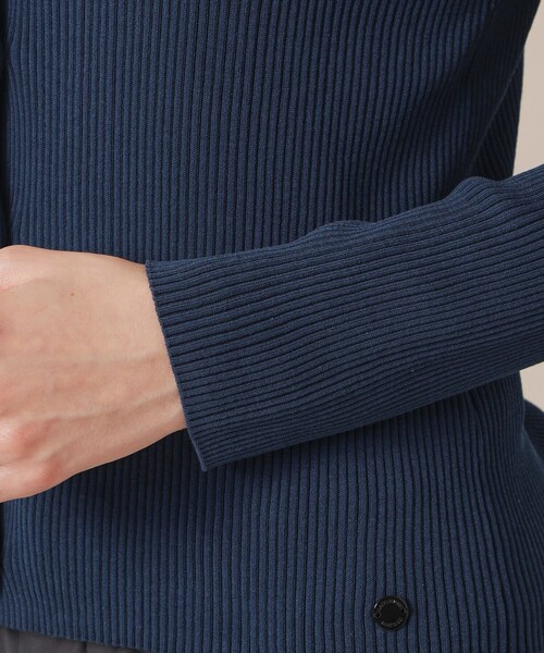 MACKINTOSH LONDON（マッキントッシュ ロンドン）の「【WEB・一部店舗限定】ハイツイストリブコットンカーディガン（カーディガン/ボレロ・レディース・イエロー/ネイビー/オフホワイト・38/40）」の7枚目の写真