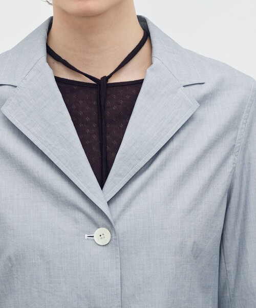 BACCA（バッカ）の「【WEB先行予約】ヘアライン スリーボタンジャケット（テーラードジャケット・レディース・グレー・36）」の7枚目の写真