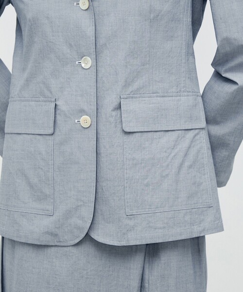 BACCA（バッカ）の「【WEB先行予約】ヘアライン スリーボタンジャケット（テーラードジャケット・レディース・グレー・36）」の11枚目の写真